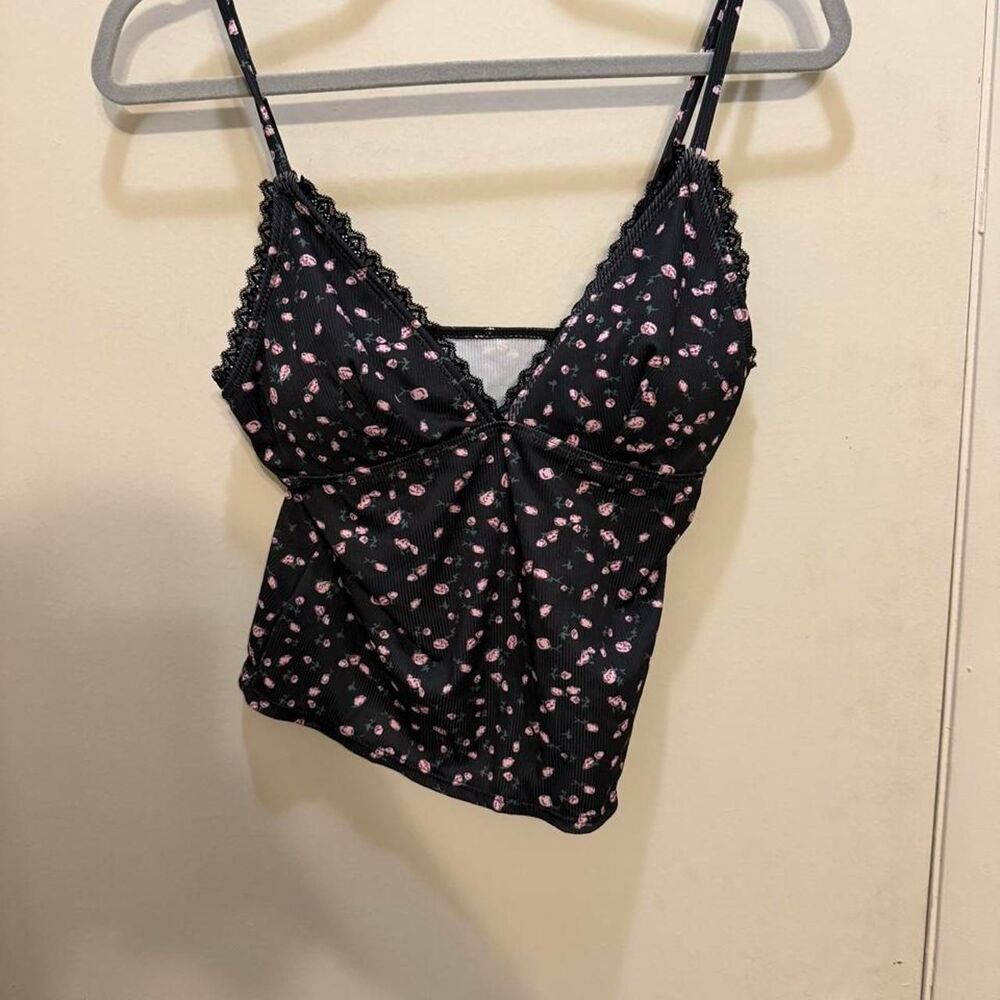 Unbranded Women's Black and Navy Top